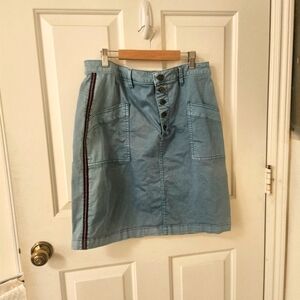 Anthropologie Pilcro Blue pencil skirt Size 12